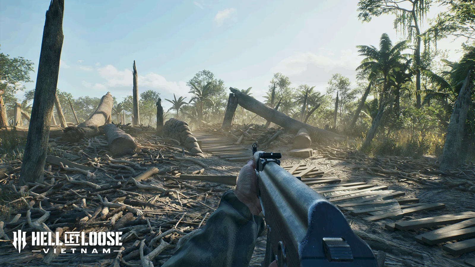 Official Hell Let Loose Vietnam jungle scene used to explain NVIDIA DLSS image reconstruction