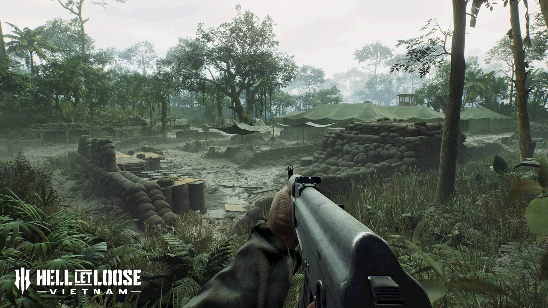 Infantry position in the fortified jungle terrain of Huế Outskirts